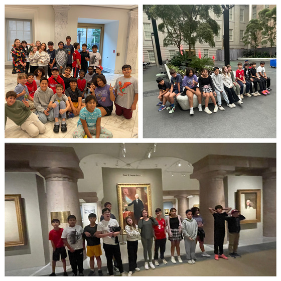 6th grade field trip to the art gallery