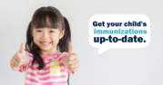 Image of child giving thumbs up for immunizations