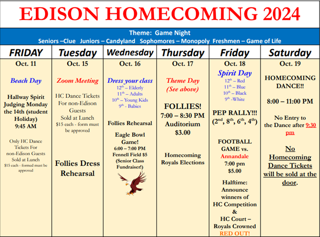 Hoco spirit week