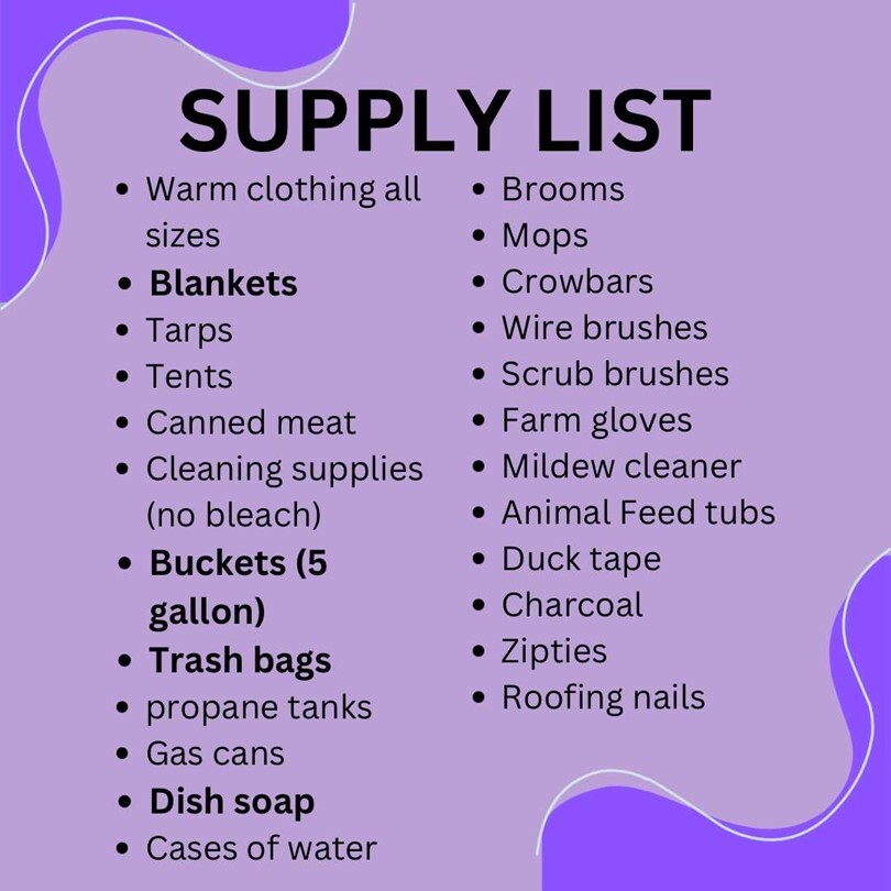 supply list