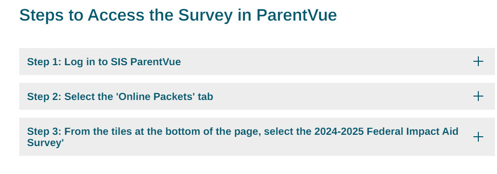 Impact Aid Steps for Parents