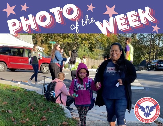 Photo of the Week: families walking down the hill to school on October 9