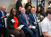 FCPS School Board Members (L to R: Anderson, McElveen, Moon) in the audience cheering on the honorees.