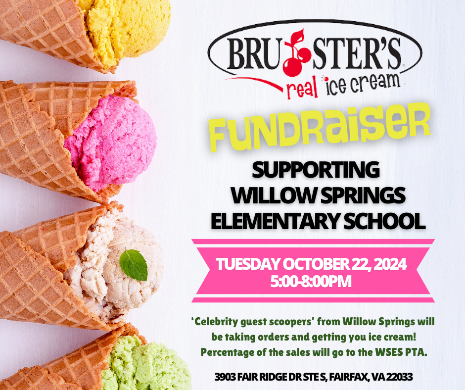 Save the date for Bruster's Night on October 22nd.