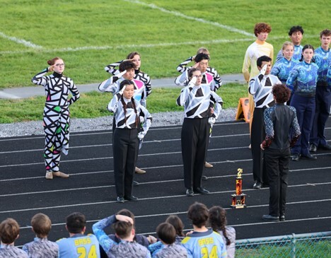 Marching Cavaliers Saluting