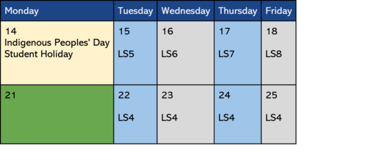 bell schedule