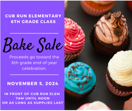 6TH GRADE BAKE SALE