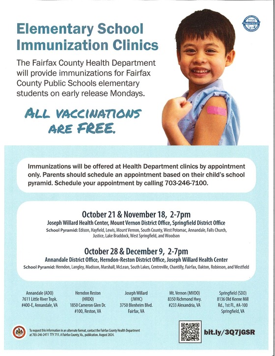 Elementary School Immunization Clinics