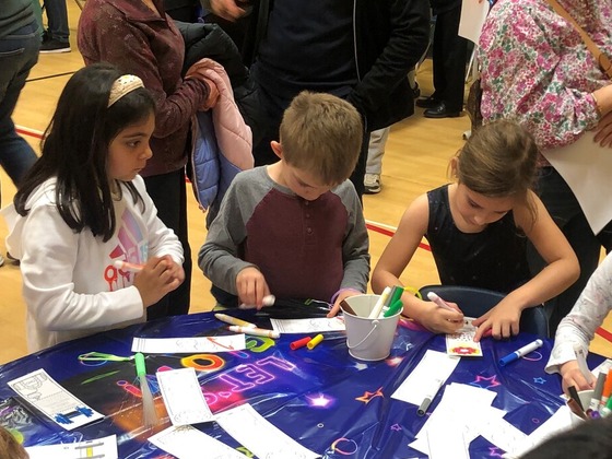 Image of students enjoying Literacy Night at Franklin Sherman