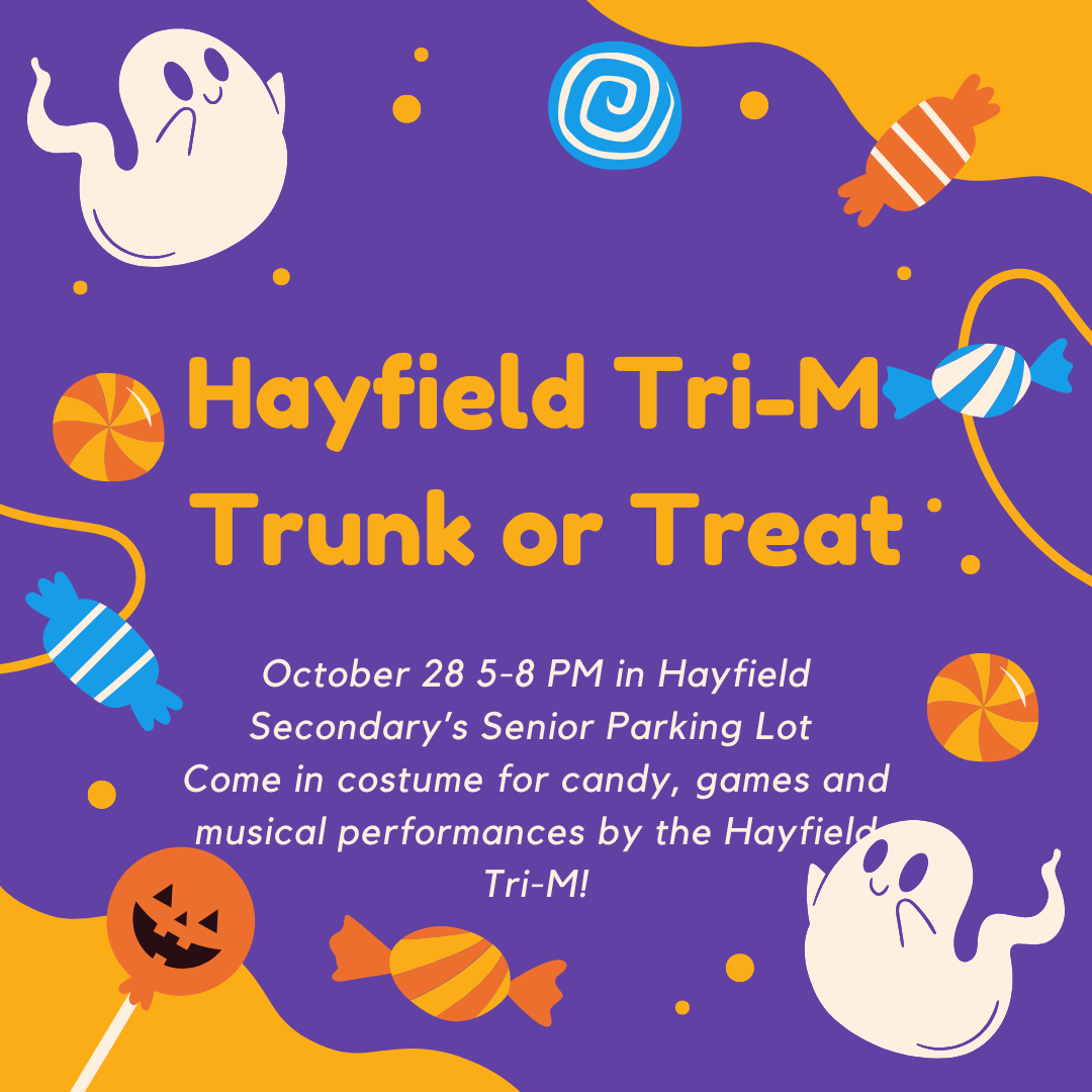 Hayfield Tri-M Trunk or Treat 10/28 5 - 8 p.m.