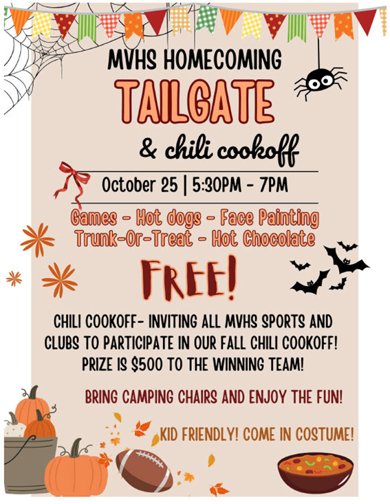 Mount Vernon HS Homecoming Tailgate Flyer