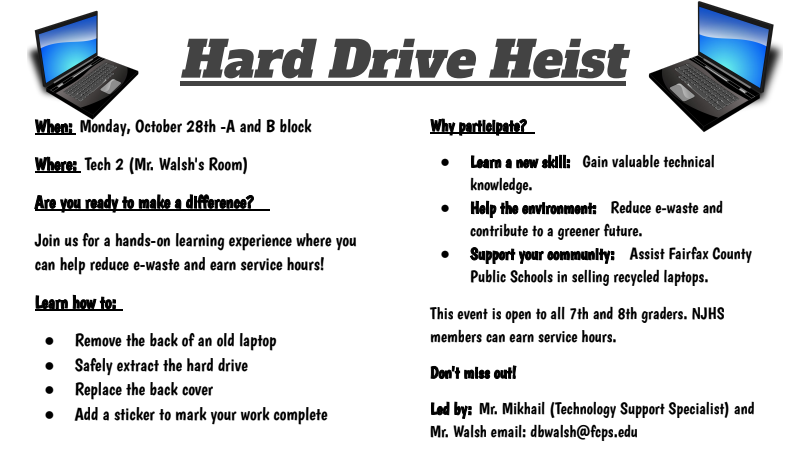 Hard Drive Heist Info