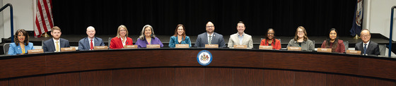 School Board Members sitting at dias