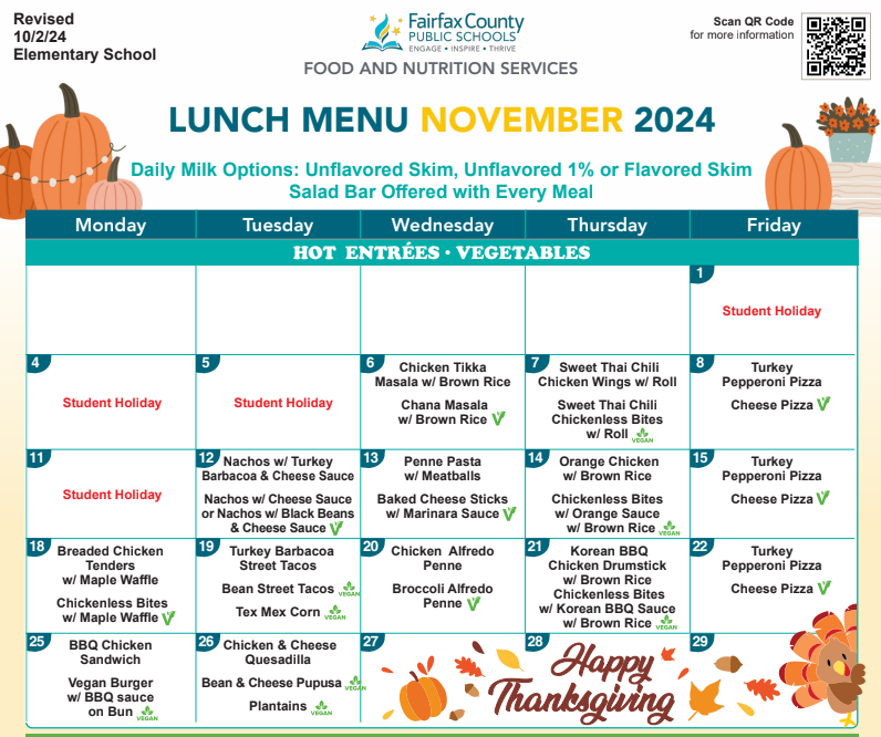 Lunch Menu-November