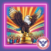 Eagle on a trophy