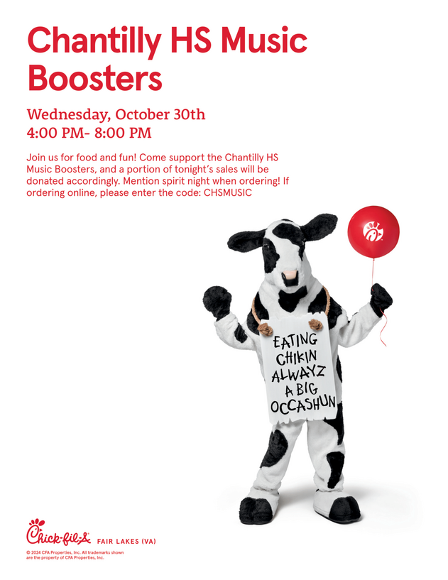 Music Booster Chick-Fil-A