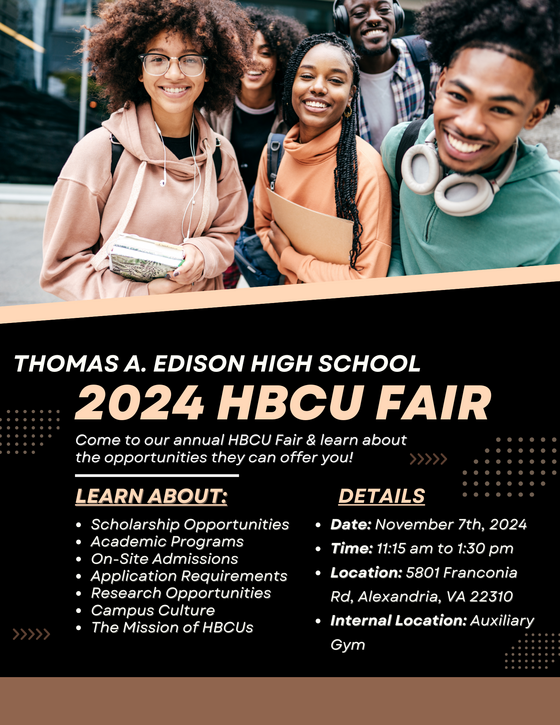 HBCU Fair at Edison High School on November 7th 