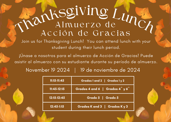 thanksgiving lunch flier