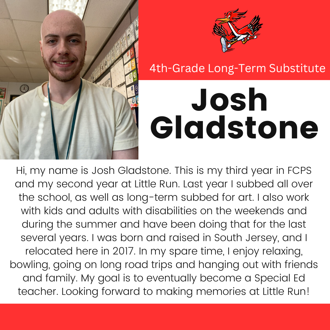 Long Term Sub Josh Gladstone