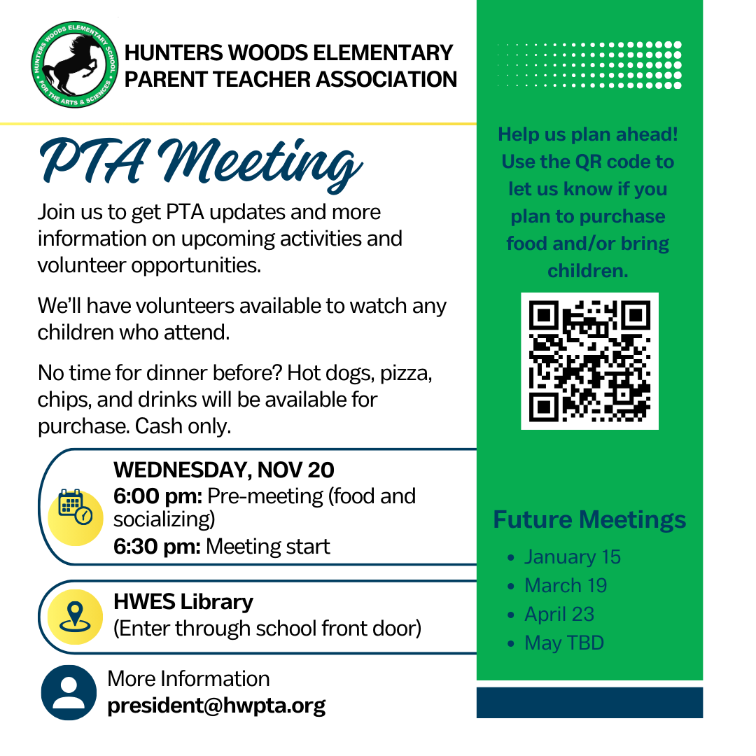 PTA meeting November 20