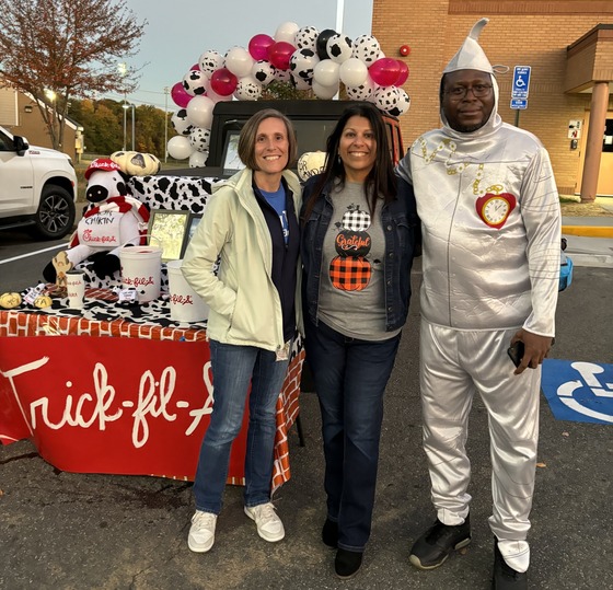 Truck decorated with cow things from Chick-fil-A