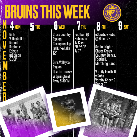 Bruins in Action This Week