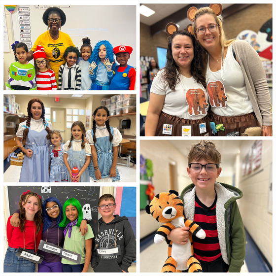 collage storybook character day