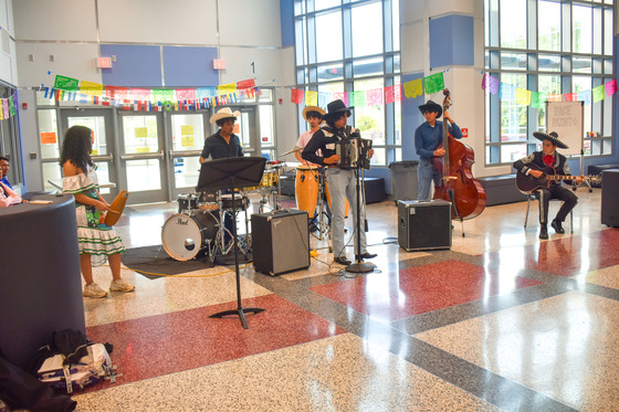 A student band performs during Hispanic Cultural Celebration