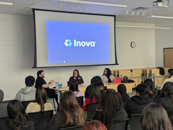 Inova reps talk to students