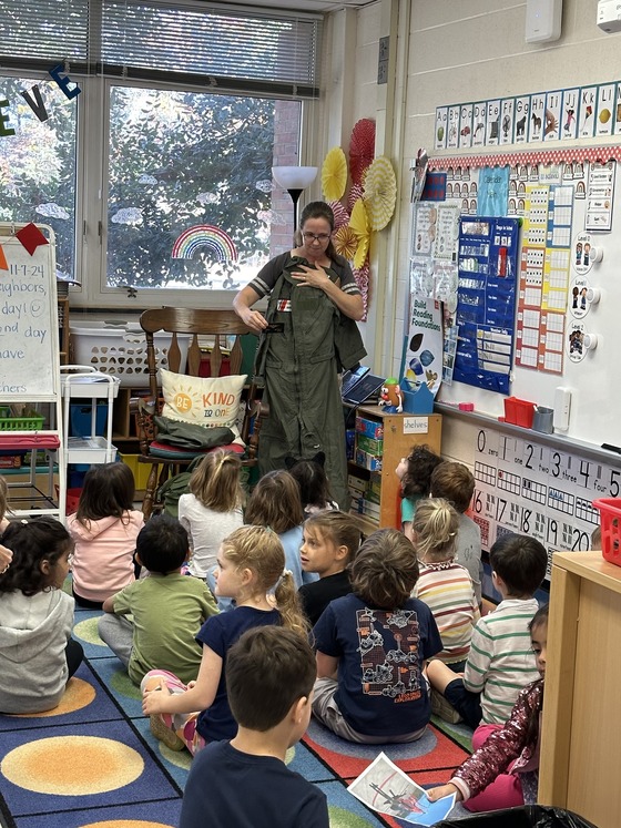 Veteran in classroom