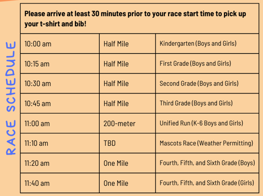 Pyramid Challenge Schedule