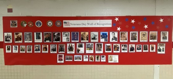 Veteran's day picture wall