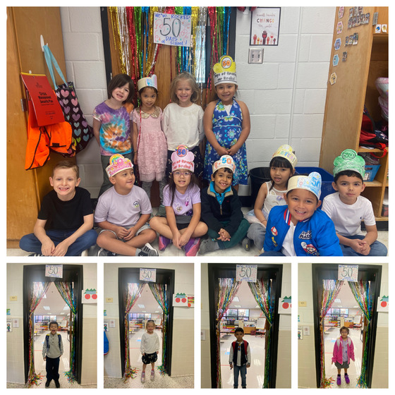 Kindergarten Celebrates the 50th Day of School