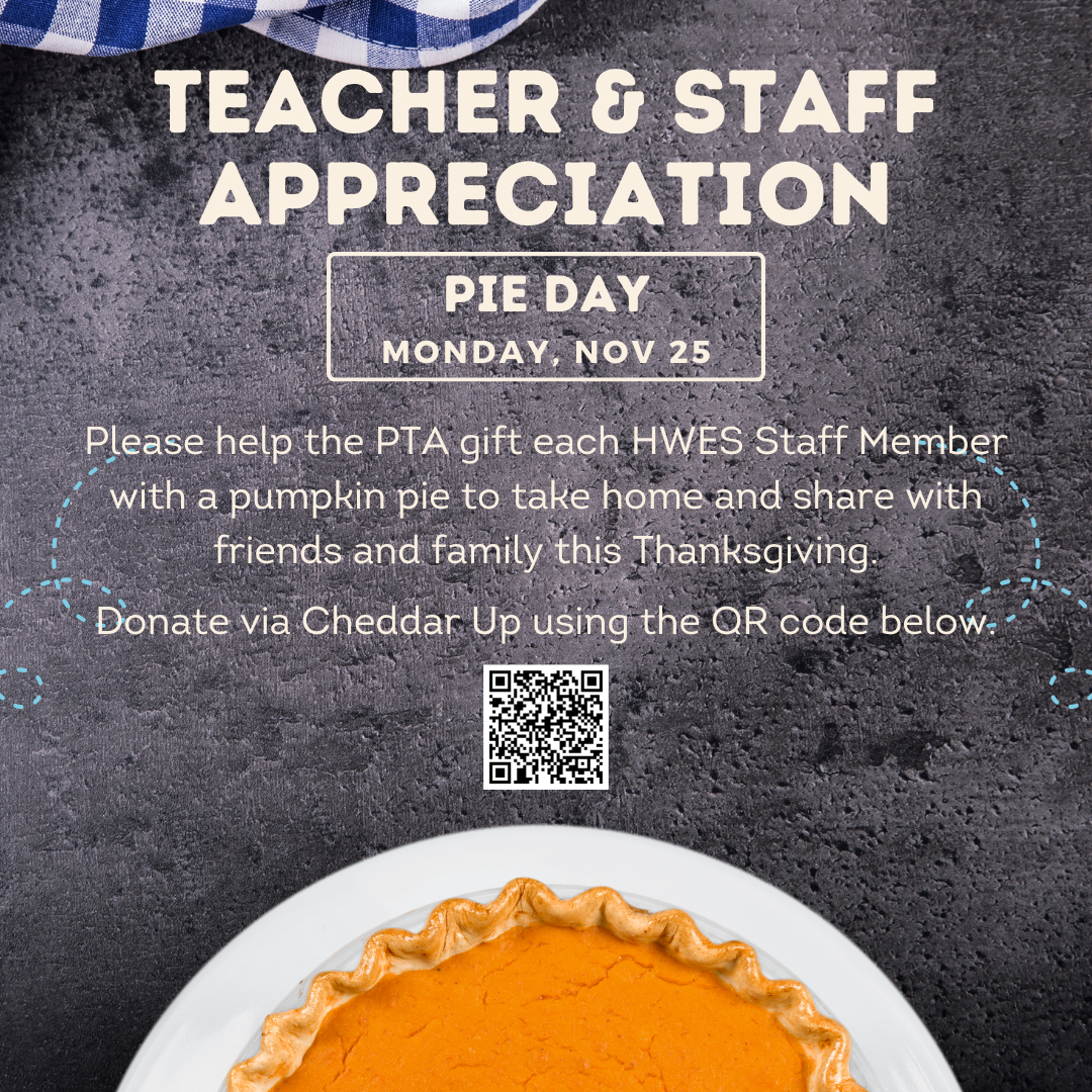 Thanksgiving pies for teachers and staff