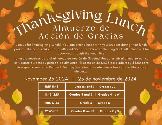 thanksgving lunch flier