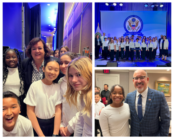 national blue ribbon ceremony collage