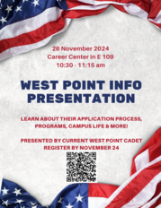 West Point Info Presentation at Woodson on November 26th