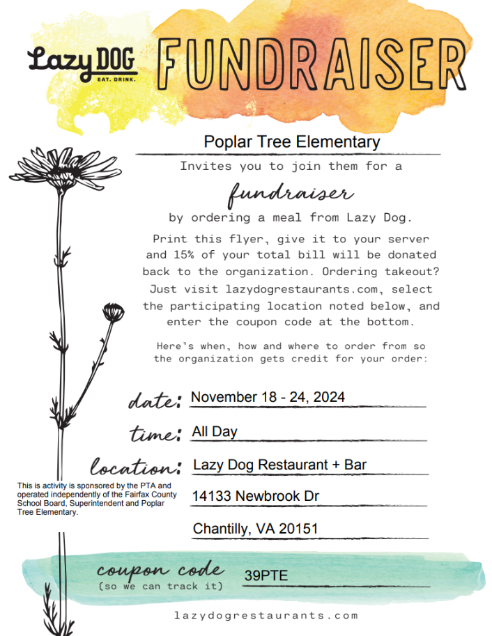 Lazy Dog Fundraiser