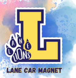 "L is for Lane" car magnet