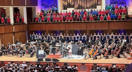 Students performing on at The Kennedy Center