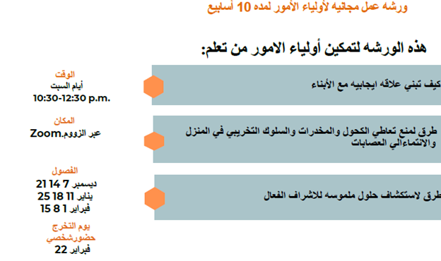 Arabic workshop meeting dates