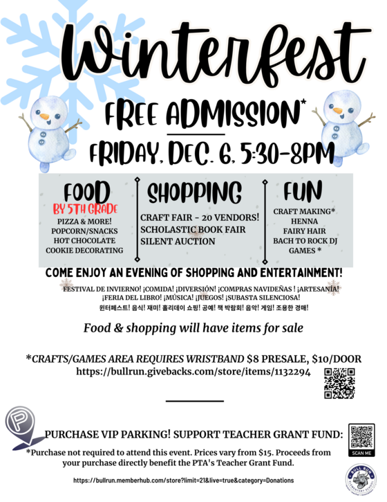 PTA Winterfest Information