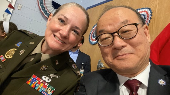 Col. Christy Orser and SBM Ilryong Moon