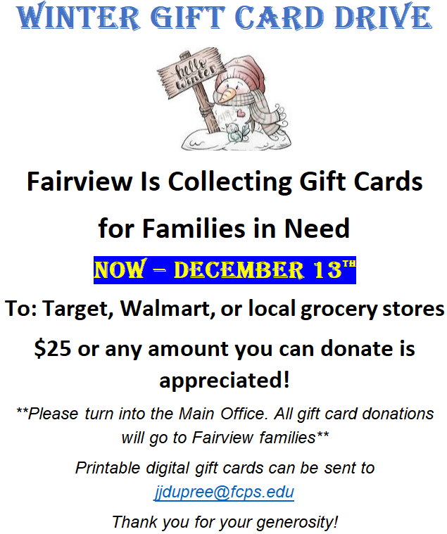 Gift Card Drive