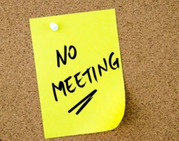 No meeting on a sticky note