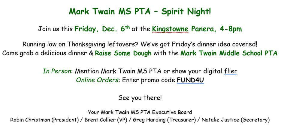 PTA Spirit Night Slide