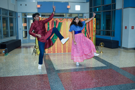 TJ Students dancing as part of Diwali Celebration