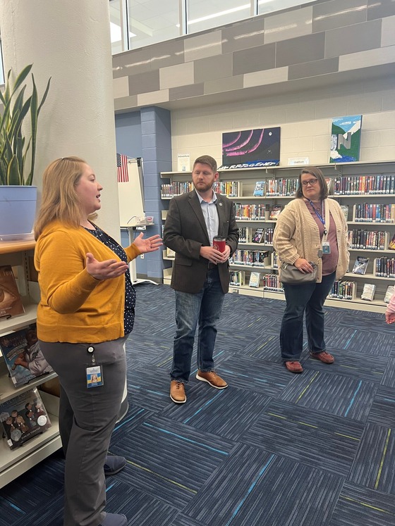 School Board members visiting our library