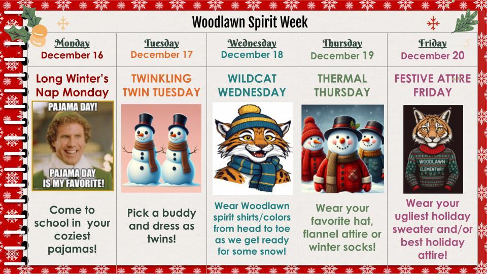 English Winter Spirit Week 