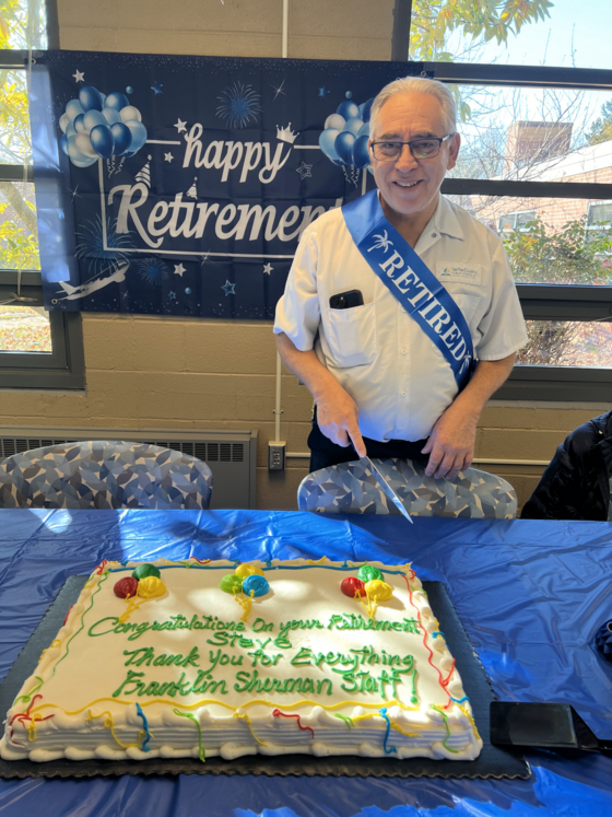 Photo of Mr. Steve at his retirement luncheon